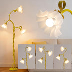 Flower Floor Lamp for Bedroom - 3 Color Temperatures Decorative Flower Tall Floor Reading Lamp with Flexible Neck for Bedroom Living Room Office Corner (Yellow)