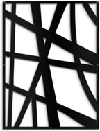 SIGNLEADER Metal Wall Art Decor Abstract Black Line Minimalist Modern Abstract Wall Sculpture Hangings Home Decoration for Living Room, Bedroom, Bathroom, Kitchen, Outdoor - 30" Black