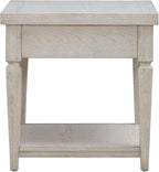 Liberty Furniture Caruso Heights Drawer End Table for Living Room - Whitestone Oak Wood