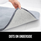 GORILLA GRIP Memory Foam Bath Rugs, Soft Absorbent Velvet Bathroom Mats, Durable Dots on Underside, Machine Washable Bathmat, Carpet Rug Room Decor for Shower Floor, 30x20 Mat, Graphite Gray