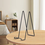 Large Plate Holder Display Stand - 12 inch Super Tall Big Plate Stands for Heavy Duty Display - Metal Picture Frame Stand - Tabletop Easel Stand for Decorative Platter | Plaque | Book - 2 Pack - Black