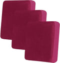 hyha Velvet Couch Cushion Covers, Soft Sofa Seat Covers for sectional 3 Cushion Couch Washable, Magic Sofa Slipcover with Elastic Bottom, Non-Slip Furniture Protector for Pets, Kid(3PC, Wine Red)