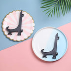 Artliving 6 Inch Black 12pcs/Set Plastic Easels Plate Display Stands Picture Frame Stand Holder
