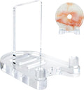 Acrylic Easel Display，Plate Stand for Display，Adjustable Clear Display Holder for 4" to 8" Platter, Book, Card, Frame, Picture, Artwork, Plaque ( Small-1pc 4"-8")