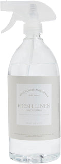 Hillhouse Naturals 1 liter Fresh Linen linen Mist. Aromatherapy Spray for Relaxation and Sleep. With scents of lemon and orange interwoven with bergamot, rose, jasmine and musk. Made in the USA