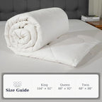 Down Alternative Duvet Comforter 100% Peruvian Alpaca Wool Fill - All-Season Hypoallergenic Thermal Control - All natural sustainable, Twin/Twin X-Large