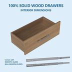 Modular Closet Organizer, 60" Wide, Hanging & Drawers, Wood Tower for Walk-In Closets, Wall-Mounted Wardrobe Organizer