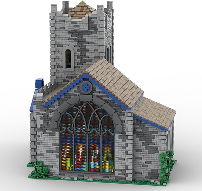 MOC-203438 Medieval Village Monastery Building Set, Modular Building Model Set 8036PCS for Adults, Collectible Display Model Gift (7480PCS)