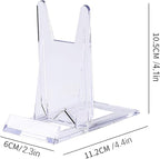 10 Pack Acrylic Book Stand for Display Adjustable Comic Book Holder Stand Portable Clear Easel for Displaying Picture, Sports Cards, Postcard, Magazine, Artworks