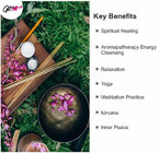 Giftbrit Patchouli Natural & Herbal Incense Sticks 100 Sticks with Incense Holder for Meditation, Yoga, Church, Relaxation, Healing and Positivity