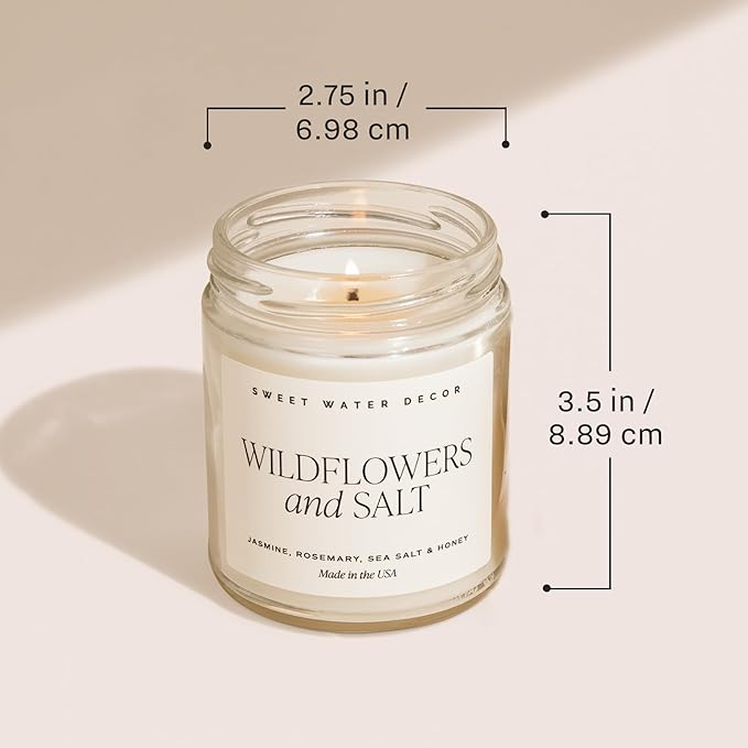 Sweet Water Decor Island Air Patterned Candle – Soy Candles with Tropical Fruits, Sugared Oranges, Limes – 40 Hour Burn – 9oz Clear Glass Jar – Summer Candles for Home Decor
