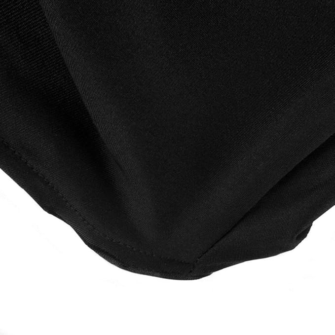 Set of 1/10/50Pcs Hotel Fitted Folding Dining Spandex Stretch Chair Covers - Wedding Reception Banquet Party Restaurant, 17 Colors! (10, Black)