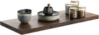 Wall Shelf Set of 1, Rustic Brown Floating Shelves 30 in W x 10 in D x 1 in H, Wooden Floating Wall Shelf with Invisible Brackets for Living Room/Bedroom/Bathroom/Kitchen Storage and Decor
