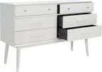 SAFAVIEH Couture Collection - Zack Grey 6-Drawer Wood Dresser with Silver Accents, Modern Storage Chest (DUP1004J)