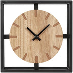 Vintage Black Table Clock on Stand, Decorative Desk and Shelf Clock, Rustic Mantel Clock Farmhouse Clock Non-Ticking
