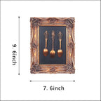 S-MANTIS Vintage Wall Sculpture,Antique Pediment,Wall Art,Decoration with Embossed Intricate Spoons Design,Oblong Aesthetic Room Décor,Unique Gift