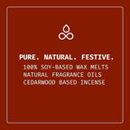 Pine Christmas Tree Scent Sticks - 20 Incense + 3 Wax Melts Ornaments in Xmas Stars & Reindeer Shape (Mulled Wine Aroma) | Scented Christmas Hanging Decorations for Trees