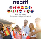 Neatfi 1,200 Lumens LED Magnifying Lamp with Clamp – 5-Inch Lens, 5 Diopter, Dimmable, Adjustable Arm, Includes Microfiber Cloth, Lamp for Reading, Sewing, Crafting (Black, 5 Diopter)
