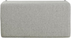 HomePop Upholstered Storage Bench with Metal Leg, 32" W, Gray Fabric