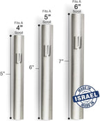 A&S Mezuzot Mezuza Aluminum Waterproof Case Peel & Stick Easy Installation Home Blessing (Silver, 5inch)