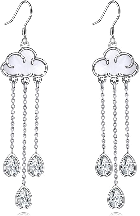 URONE 925 Sterling Silver Earrings Hook Dangle Earrings Jewelry Gifts for Women