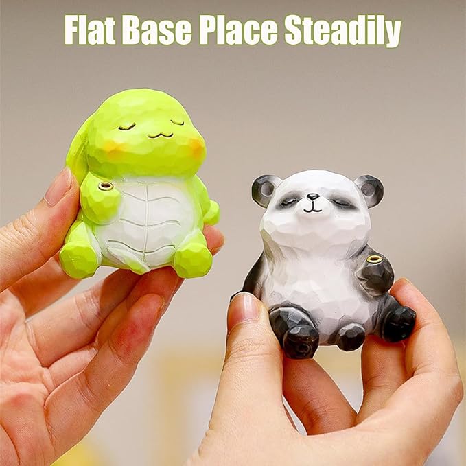 Lotus Panda Incense Holder Cute Animal Figurine Incense Burner Flower Stand Ash Catcher Creative Cartoon Resin Panda Statue for Home Room Decor Meditation Yoga Spa