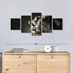Elephant Stock Christian Prayer Canvas - 5 Panel Pictures Decor - Digital Design Canvas Print - Christian Wall Decor - 36" X 15"