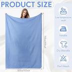 Shimeyao 24 Packs Fleece Throw Blanket Soft Warm Lightweight Fleece Blanket Cozy Throw Bulk for Home Bed Couch Sofa Office Wedding Gifts Suitable for Seasons, 50 x 60 Inches(Clear Blue)
