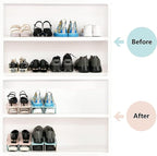 20-PACK Shoe Slots Organizer, New Upgrade Double Layer Shoe Stacker, White Stack Shoe Rack Holder Storage Space Saver For Closet Organization And Storage Shoes