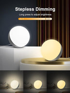 EASEMO Touch Lamp for Bedroom, RGB Color Changing Small Table Lamp Dimmable Bedside Lamp for Kids, LED Touch Control Warm & White Nightstand Lamp with Memory Function(Touch Control)