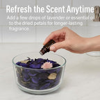 Potpourri 4 Pack Set – Dried Botanical Petals for Bowl or Vase Filler, Home Fragrance Décor – 4 Pouches, 70g Each (9.88 oz Total) (Lavender)