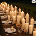 36 Pack White Pillar Candles Bulk Set, 2x3 2x6 2x8 Inch - 12 Each Size, Dripless Smokeless Clean Burning for Wedding Centerpieces, Home Decor, Church, Romantic Ambiance！
