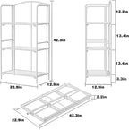 Crofy No Assembly Folding Bookshelf for Living Room, 3 Tier White Collapsible Book Shelf for Home Office, Portable Bookcase Storage Organizer