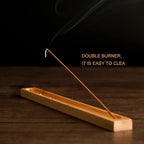 HOSSIAN Incense Holders-Bamboo Incense Holder for Sticks-Ash Catcher Wooden Handmade Gift 11 inches