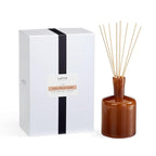 LAFCO New York Signature Reed Diffuser, Amber Black Vanilla - 15 oz - Up to 9 Months Fragrance Life - Reusable, Hand Blown Glass Vessel - Natural Wood Reeds - Made in The USA