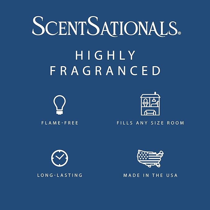 Scentsationals Scented Wax Cubes - Vanilla Bean - Fragrance Wax Melts Pack, Electric Home Warmer Tart, Wickless Candle Bar Air Freshener, Spa Aroma Decor Gift - 10oz (24-Cubes)