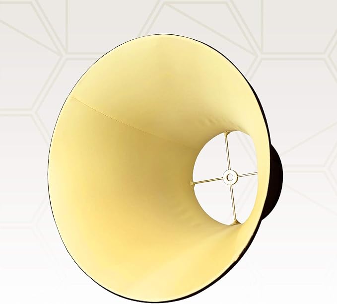Royal Designs, Inc. BSO-704-8BLK/GL-2 True Bell Basic Lamp Shade, 4 x 8 x 7.25, Black with Gold, 2-Pack