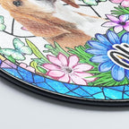Lovely POD Custom Dog Portrait Stained Glass Suncatcher, Pet Memorial Stained Glass Photo Suncatcher, Dog Memorial Gift, Cat Loss, Pet Loss Gift, Christmas Ornament for Family