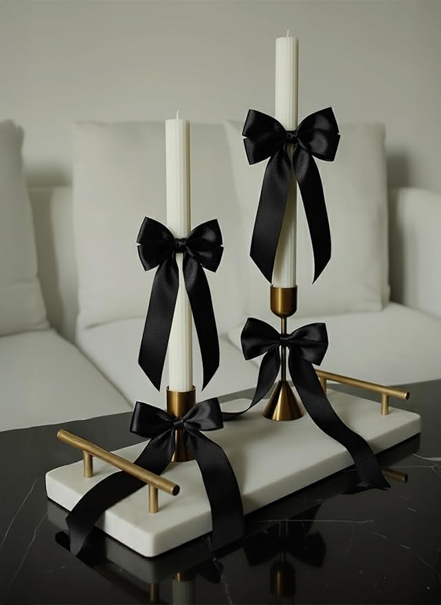 10" Candle Sticks, Ribbed Taper Candles, Ivory, 4-Pack, Unscented