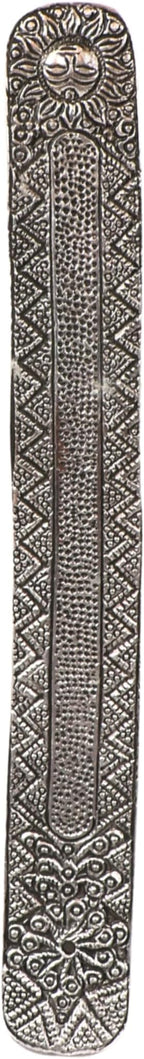 Hosley Antique Silver Aluminium Incense Holders. Set of 1, Each 9.5-Inch-Long Holder, Rich Antique Silver Finish Adding Rustic Charm to Any Room, Perfect for Home Ambiance and Décor