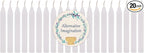 Alternative Imagination White Chime Candles - 20 Pack of Unscented 4 Inch Mini Taper Candles - Dripless Long Burning Ritual Candles for Meditation, Spell Work, Cleansing, Peace & Home Decor