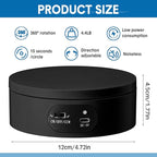 Hoteam Turner Cup Rotating Display Stand for Epoxy Glitter Tumbler Display Turner 360 Degree Tumbler Spinner Automatic Spinning Rotating Platform Mute Photography Turntable(Black,10 Pcs)