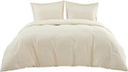 Bedsure 100% Rayon Derived from Bamboo Duvet Cover King Size - Lightweight Silky Cooling Comforter Cover Set for Hot Sleepers, Breathable & Moisture-Wicking Bedding Set, Light Beige