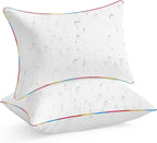 LEBO 12 x 20 Outdoor Waterproof Pillow Inserts - TPU Coated, Soft Fluffy Down Alternative Lumbar Pillows for Patio Couch Sofa - White, Pack of 2