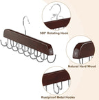 Belt Hanger Belt Organizer for Closet (Mahogany, 2 Pack)