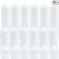 Pillar Candles Bulk Set - Unscented, Smokeless, Dripless | 3 Sizes: 2x3, 2x6, 2x8 Inches | Ideal for Weddings, Christmas & Home Decor (18, White)