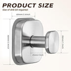 Heavy Duty Reusable Suction Cup Hooks for Kitchen/Bathroom/Shower - Wet-Proof Hooks for Towels, Robes, Loofah&Wreaths/No Drill Mounting on Glass, Tile, Metal (2, Brushed Nickel)