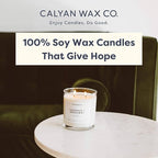 Calyan Wax Co. Rose & Peony 2 Wick Scented Candle - 37 Hour Burn - Luxury Non Toxic Soy Wax Candles - Long Lasting Large Glass Jar Candle for Home - 8.8oz