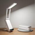 EZVALO LED Rechargeable Desk Lamp, 6000mAh Battery Operated Foldable & Portable Light,90Ra Cordless Table Lamp for Office Home, 3 Color Dimmable Small Desk Lamp Wireless Reading Lamp