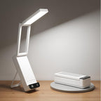 EZVALO LED Rechargeable Desk Lamp, 6000mAh Battery Operated Foldable & Portable Light,90Ra Cordless Table Lamp for Office Home, 3 Color Dimmable Small Desk Lamp Wireless Reading Lamp